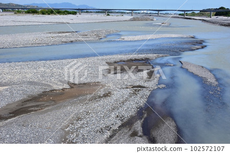從寶來橋看大井川下游(東)方向的島田市 從寶來橋看大井川下游(東)方向的島田市 102572107