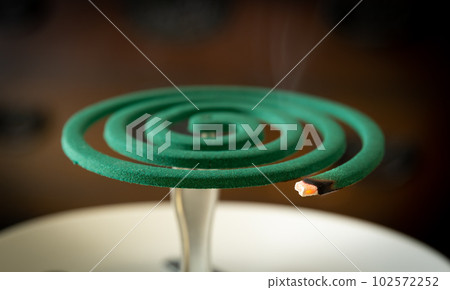 Burning Mosquito Repellent Incense, A Summer Feature, A Swirl Burning Mosquito Repellent Incense, A Summer Feature, A Swirl 102572252