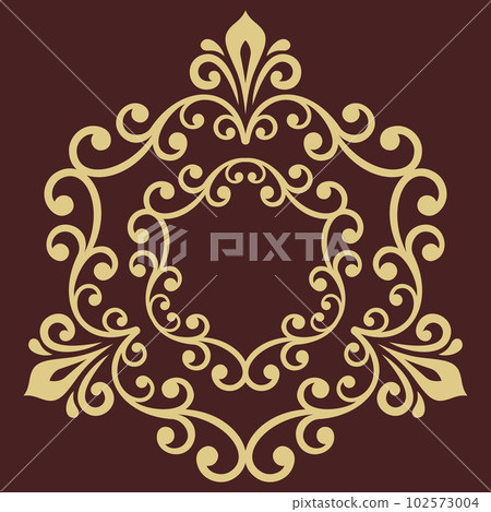 Damask Vector Background With Arabesques in Oriental Style Damask Vector Background With Arabesques in Oriental Style 102573004