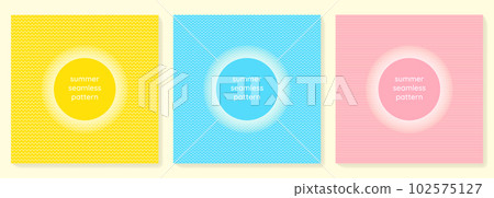 Set of simply summer seamless patterns. 102575127