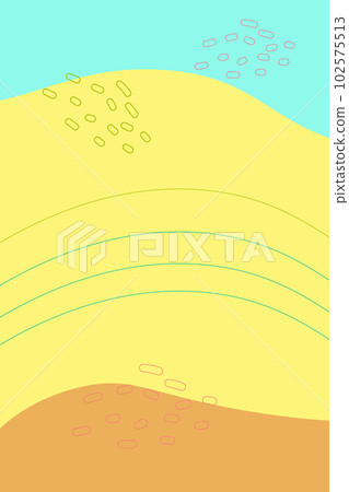 Summer bright abstract background for the banner. Vertical. With plants, palm leaves, dots. Design for phone wallpapers, posters. postcards. Vector illustration. Summer bright abstract background for the banner. Vertical. With plants, palm leaves, dots. Design for phone wallpapers, posters. postcards. Vector illustration. 102575513