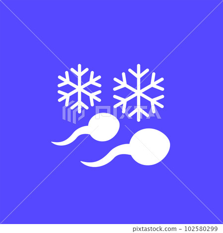 frozen sperm and cryopreservation vector icon frozen sperm and cryopreservation vector icon 102580299