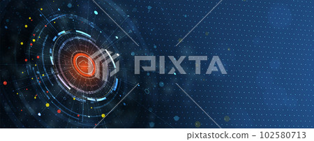 Cloud technology. Integrated digital web concept background 102580713