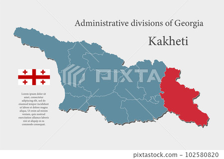 Vector map Georgia, region Kakheti 102580820