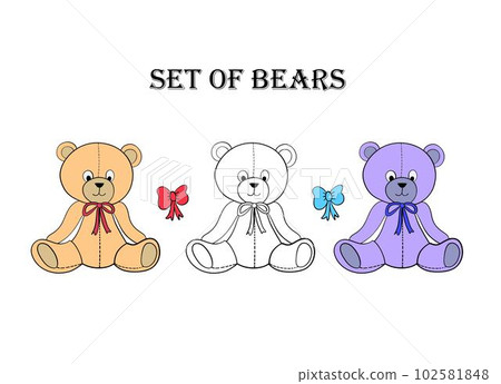 WebTeddy Bear Icon Brown Teddy Bear Toy Set | Teddy Bears Icon Love Vector Illustration Logo | Stuffed Teddy-Bear Happy Teddy Bear Icon Isolated Collection 102581848