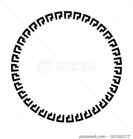 Circle frame round border design shape icon for decorative vintage doodle element for design in vector illustration 102582277