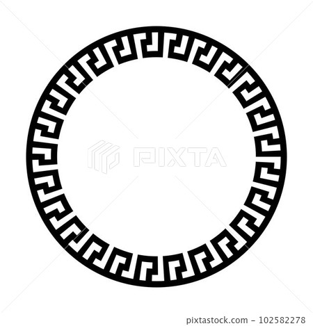 Circle frame round border design shape icon for - Stock