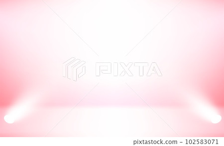 Bright illuminated studio with two projectors. 3d vector illustration 102583071