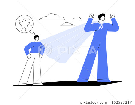Self-esteem abstract concept vector illustration. 102583217