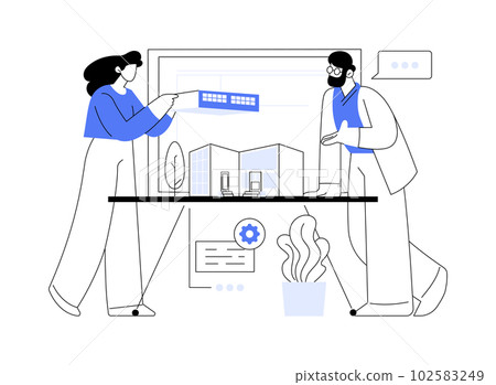Residential area planning abstract concept vector illustration. Residential area planning abstract concept vector illustration. 102583249