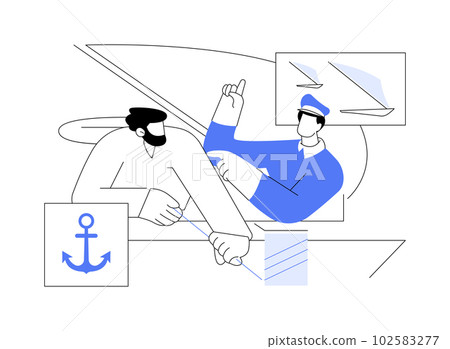 Sailing course abstract concept vector illustration. Sailing course abstract concept vector illustration. 102583277