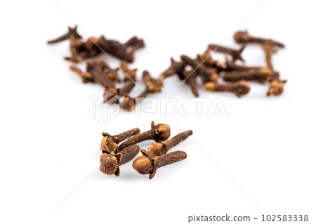 Cloves isolated on white background Cloves isolated on white background 102583338
