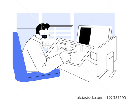 Air traffic control abstract concept vector illustration. Air traffic control abstract concept vector illustration. 102583393