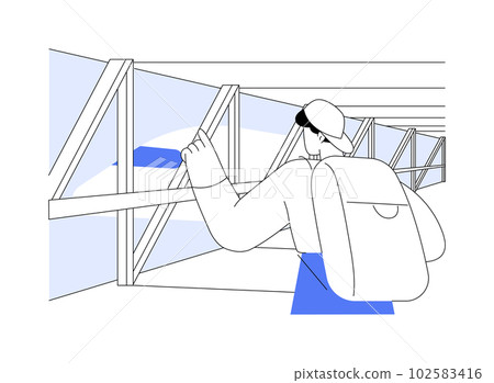 Boarding abstract concept vector illustration. Boarding abstract concept vector illustration. 102583416