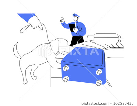 Drug detection abstract concept vector illustration. 102583433
