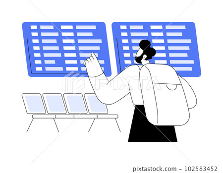 Flight information abstract concept vector illustration. 102583452