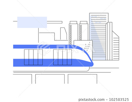 Monorail train abstract concept vector illustration. Monorail train abstract concept vector illustration. 102583525