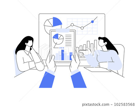 Competitor analysis abstract concept vector illustration. 102583568