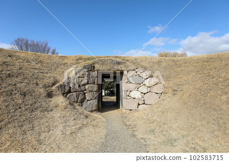 Nagano Prefecture, Nagano City, Winter, Matsushiro Castle, Buried Gate and Earthworks Nagano Prefecture, Nagano City, Winter, Matsushiro Castle, Buried Gate and Earthworks 102583715