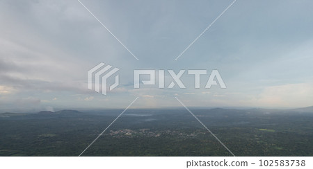 Nicaragua landscape with volcano Masaya 102583738