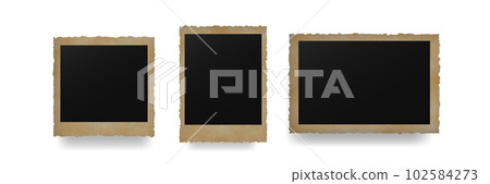 Gold photo frames. Black empty for pictures and paintings Gold photo frames. Black empty for pictures and paintings 102584273