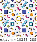 Abstract geometric vector seamless 90s or 80s 102584288