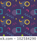 Abstract geometric vector seamless 90s or 80s 102584290
