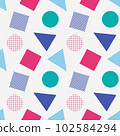 Abstract geometric vector seamless 90s or 80s 102584294
