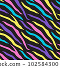 Abstract colorful zebra seamless pattern 102584300