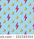 Abstract geometric vector seamless 90s or 80s 102584304
