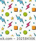 Abstract geometric vector seamless 90s or 80s 102584306