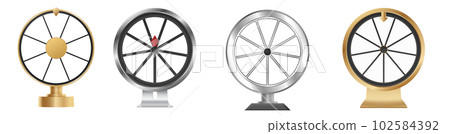 Lucky fortune wheel vector. Casino roulette leisure game 102584392