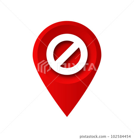 block map pin forbiden vector map pointer block map pin forbiden vector map pointer 102584454