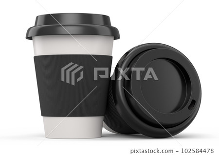 Set of paper coffee cups for cappuccino, americano, espresso, mocha, latte Set of paper coffee cups for cappuccino, americano, espresso, mocha, latte 102584478