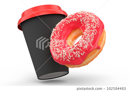 Paper coffee cup for cappuccino, americano, espresso, mocha, latte on white Paper coffee cup for cappuccino, americano, espresso, mocha, latte on white 102584483