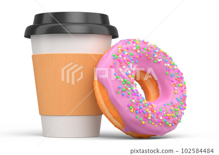 Paper coffee cup for cappuccino, americano, espresso, mocha, latte on white Paper coffee cup for cappuccino, americano, espresso, mocha, latte on white 102584484