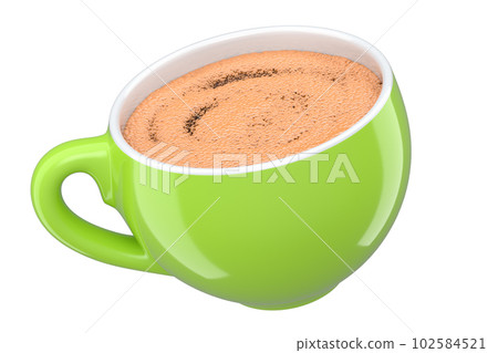 Ceramic coffee cup for cappuccino, americano, espresso, mocha, latte on white Ceramic coffee cup for cappuccino, americano, espresso, mocha, latte on white 102584521