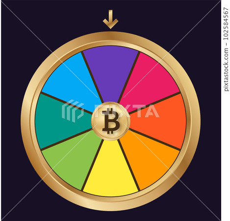 Multicolor realistic fortune wheel vector illustration Multicolor realistic fortune wheel vector illustration 102584567