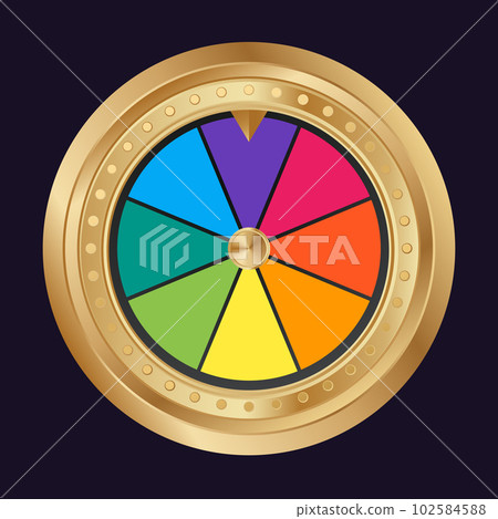 Multicolor realistic fortune wheel vector illustration 102584588