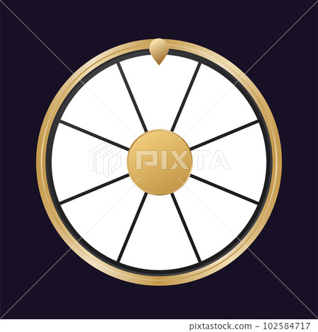 fortune wheel gold template with white empty segments 102584717
