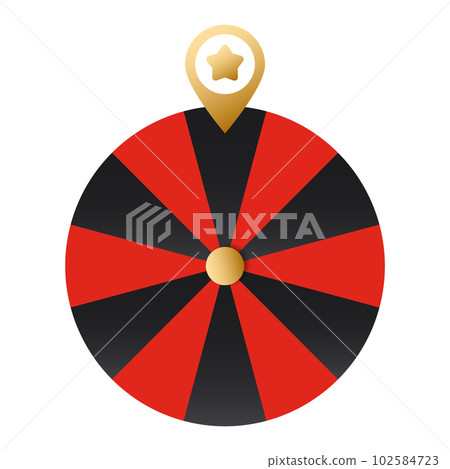 Lucky fortune wheel vector. Casino roulette leisure game 102584723