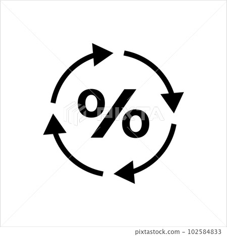 percent commission deposit icon cashback symbol 102584833