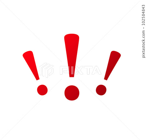 Exclamation point icon attention alert Exclamation point icon attention alert 102584843