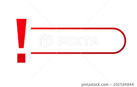 Exclamation line box attention vector text banner Exclamation line box attention vector text banner 102584844