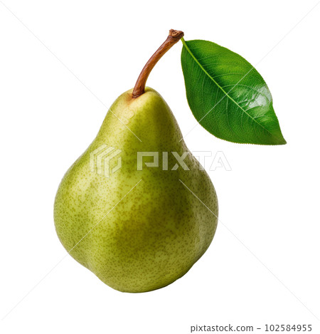 Green pear isolated. Illustration AI Generative 102584955
