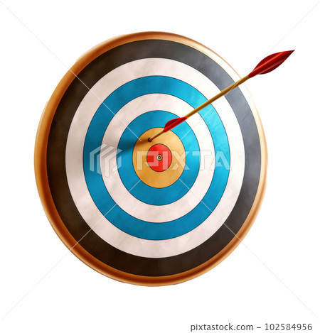 Target with arrow. Illustration AI Generative 102584956
