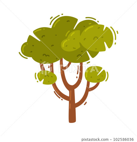 Farm Green Tree as Rural Landscape Element Vector Illustration Farm Green Tree as Rural Landscape Element Vector Illustration 102586036
