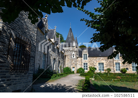Chateau And Castle Of Picturesque Village Rochefort En Terre In The Department Of Morbihan In Brittany, France 102586511