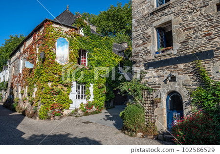 Picturesque Village Rochefort En Terre In The Department Of Morbihan In Brittany, France 102586529