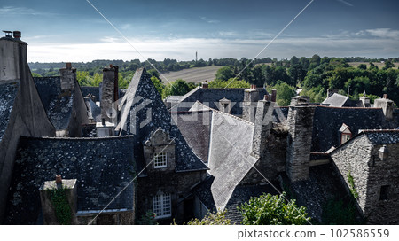 Picturesque Village Rochefort En Terre In The Department Of Morbihan In Brittany, France 102586559